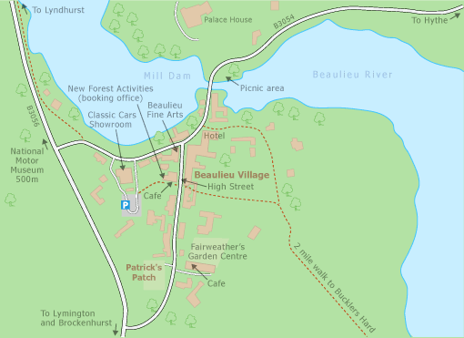 Map of Patrick’s Patch Beaulieu village