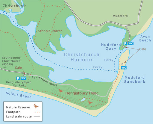 Mudeford Sandbank map