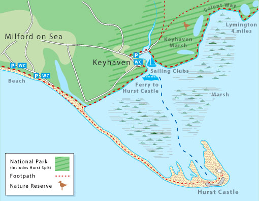 Keyhaven map